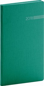 Diář 2018 - Capys - kapesní, zelený, 9 x 15,5 cm