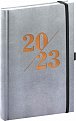 Diář 2023: Vivella Fun - stříbrný, denní, 15 × 21 cm