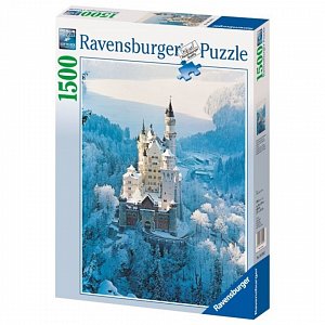 Puzzle Zámek Neuschwanstein v zimě 1500 dílků