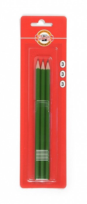 Koh-i-noor tužka grafitová šestihranná č.3 /zelená set 3 ks