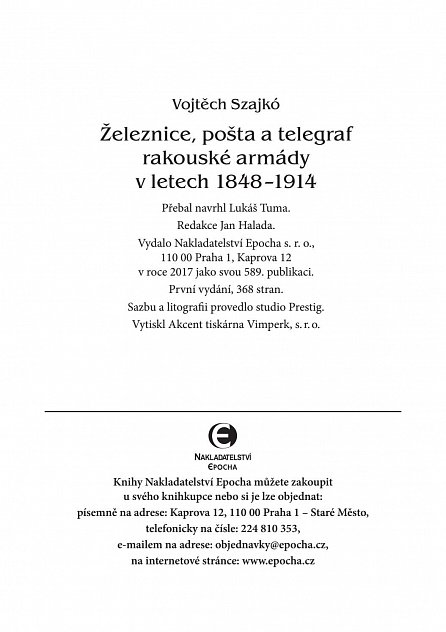 Náhled Železnice, pošta a telegraf rakouské armády v letech 1848-1914