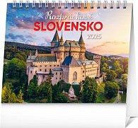 NOTIQUE Stolový kalendár Rozprávkové Slovensko 2025, 16,5 x 13 cm Slovensky