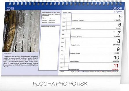 Náhled Kalendář stolní 2018 - Meteorologický s Dagmar Honsovou, 23,1 x 14,5 cm