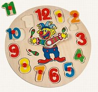 Puzzle hodiny s klaunem (20x20)
