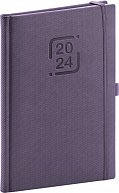 Diář 2024: Catanella - fialový, týdenní, 15 × 21 cm