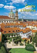 Kalendář 2026 Čechy a Morava, nástěnný, 34 x 48,5 cm