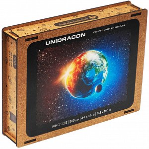 UNIDRAGON dřevěné puzzle PLANETA ZEMĚ velikost KS (43x30cm)