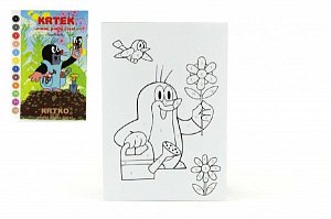 Krtek - Maluj podle čísel - Omalovánky A5