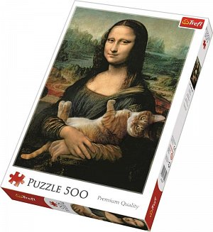 Trefl Puzzle Mona Lisa s kočkou / 500 dílků