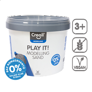 Creall modelovací písek Play it!, 5 kg, box, přírodní