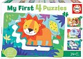 Moje první puzzle Zvířátka z divočiny 4v1 (5,6,7,8 dílků)