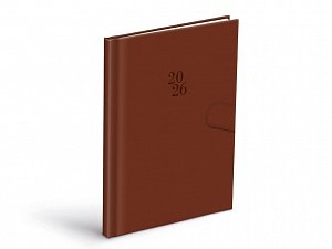 Diář 2026 T805 PU brown s magnetem