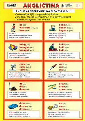 Angličtina karty 1 - nepravidelná slovesa