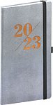 Diář 2023: Vivella Fun - stříbrný, kapesní, 9 × 15,5 cm