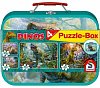 Schmidt Puzzle v plechovém kufříku - Dinosauři 4v1