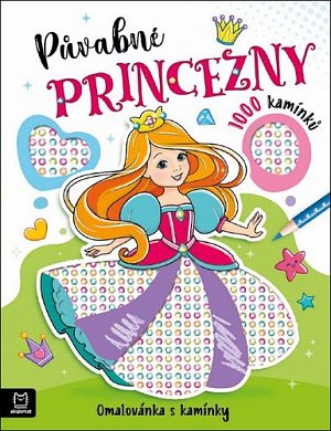 Půvabné princezny - Omalovánka s kamínky