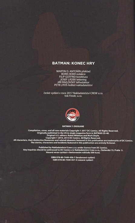 Náhled Batman - Konec hry, 1.  vydání