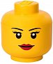Úložný box LEGO hlava (velikost L) - dívka