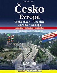 Česko + Evropa atlas A5 1:200T spirála
