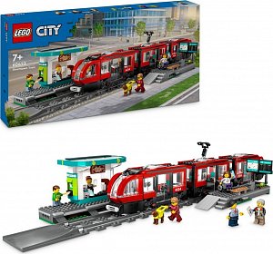 LEGO® City 60423 Tramvaj a zastávka v centru města