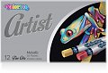 Colorino Artist olejové pastely, kulaté, 12 metalických barev