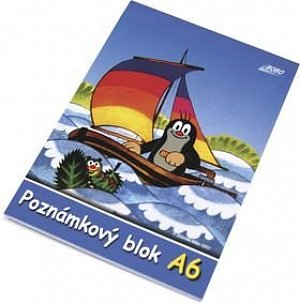 Poznámkový blok KRTEK A6, čistý, 50 listů