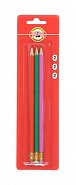 Koh-i-noor tužka grafitová s gumou 2/HB 3ks mix barev