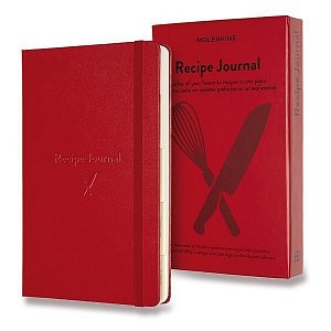 Zápisník Moleskine Passion Recipe Journal - tvrdé desky - L, červený