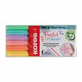 Kores Pastel Style Sada popisovačů se štětcovým hrotem 6 ks