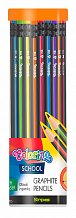 Colorino tužka Stripes, trojhranná, s pryží, mix barev - 48 ks