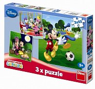Mickey Mouse - puzzle 3 motivy v balení 