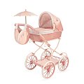 DeCuevas 81074 Skládací kočárek pro panenky s taškou a doplňky Tulipe 2025 - 81 cm