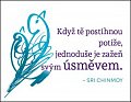 Magnet na lednici - Když tě postihnou potíže, jednoduše je zažeň svým úsměvem