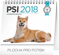 Kalendář stolní 2018 - Psi – se jmény psů, 16,5 x 13 cm