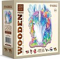 Dřevěné puzzle Stylový jednorožec 150 dílků