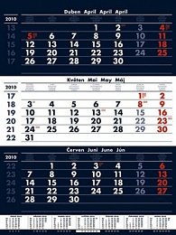 Tříměsíční kalendář 2010 - nástěnný kalendář