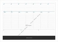 Kalendář stolní 2017 - Mapový stolní blok modrý