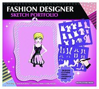 Fashion Girl kreativní skicák - Módní návrhářka (růžová)