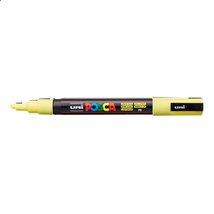 Posca akrylový popisovač PC-3M, 0,9 - 1,3 mm, pastelově žlutá (tenký kulatý hrot)