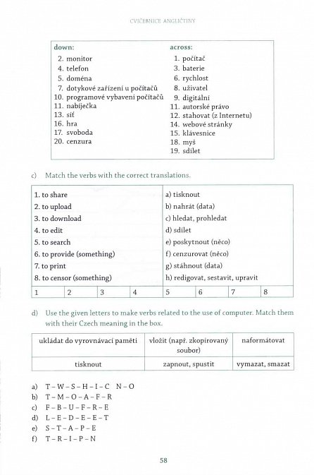 Náhled Cvičebnice angličtiny 2 - Procvičování anglické slovní zásoby