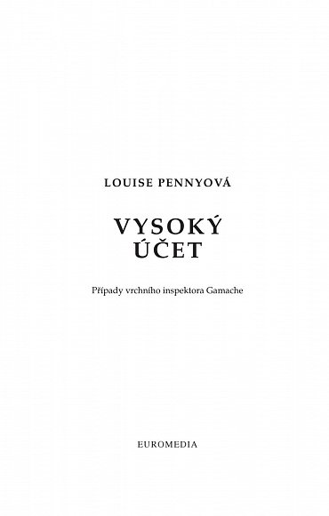 Náhled Vysoký účet, 1.  vydání
