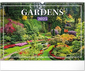 Kalendář 2025 nástěnný: Zahrady, 48 × 33 cm