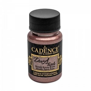 Metalická akrylová barva Cadence Dora Metalic - starorůžová / 50 ml, 1.  vydání
