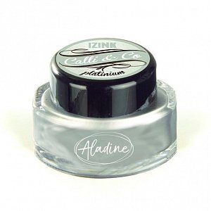 Kaligrafický inkoust Aladine IZINK CALLI & CO - metalický platinový, 15 ml