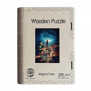 Dřevěné puzzle/Magické město A3