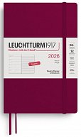 Weekly Planner & Notebook 2026 Paperback (B6+) Port Red