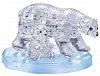 3D Crystal puzzle Lední medvědice s mládětem / 40 dílků