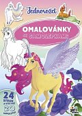 Jednorožci - Omalovánky A4 se samolepkami