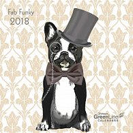 Kalendář GreenLine Fab Funky 2018 (17,5 x 17,5 cm)