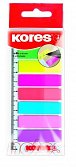 Kores Neonové záložky Index Strips na pravítku 45x12 mm 8 barev